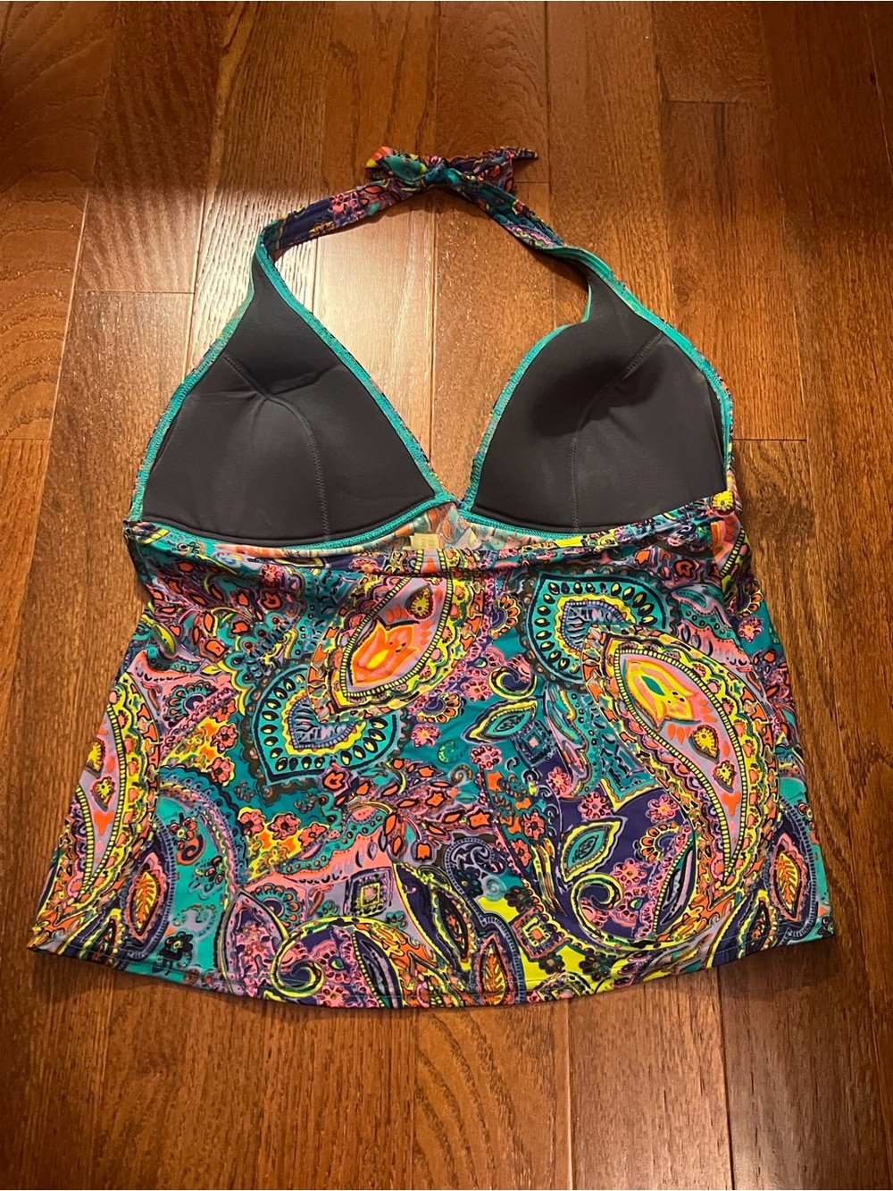 Multi color Paisley Tankini Swimsuit - Picture 3 of 4